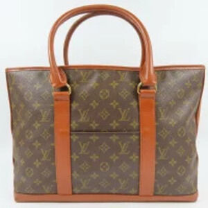 Louis Vuitton Bag Tote Brown Shoulder Monogram Weekend